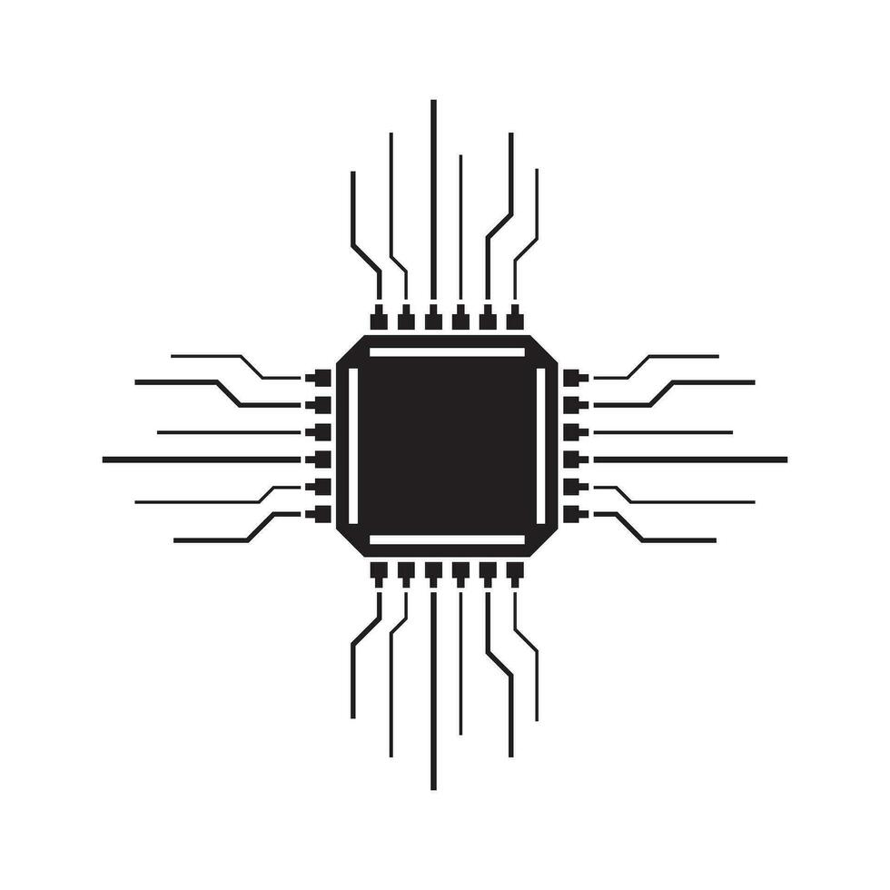 processeur logo icône vecteur