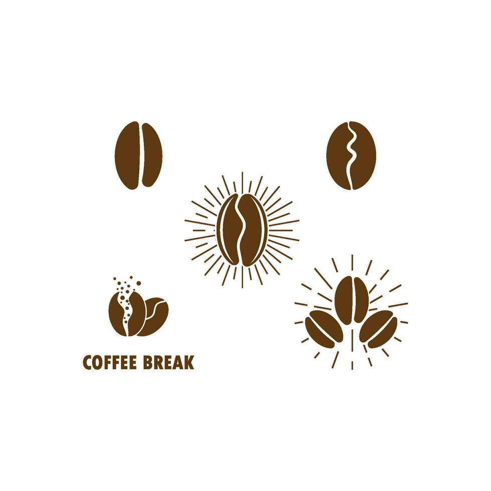 vecteur de grains de café