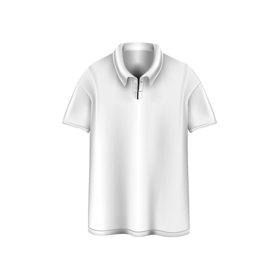 maquette de modèle de chemise à col sur fond blanc isolé. vecteur