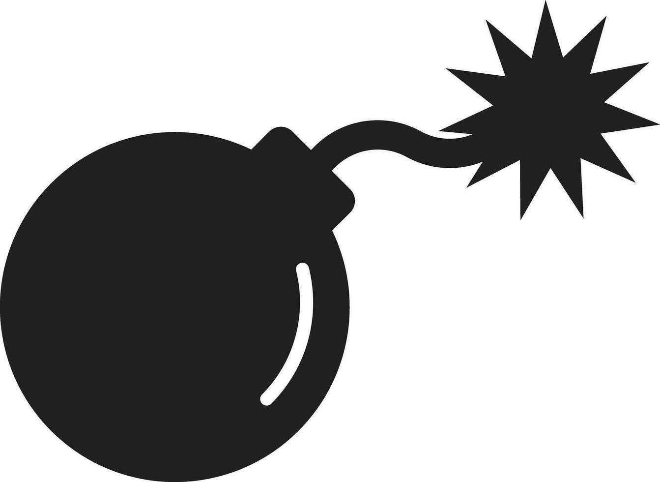 bombe icône isolé sur blanc Contexte . explosif symbole . vecteur illustration