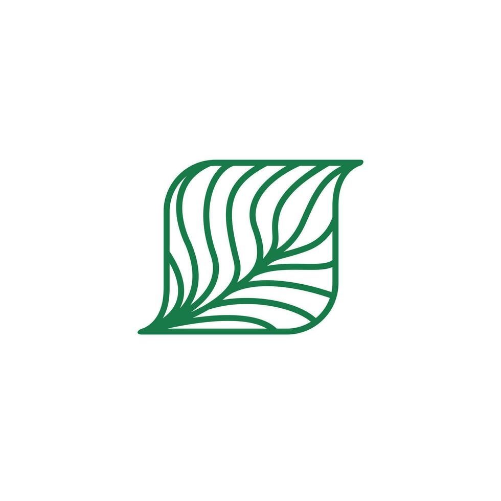 icône du logo feuille vecteur