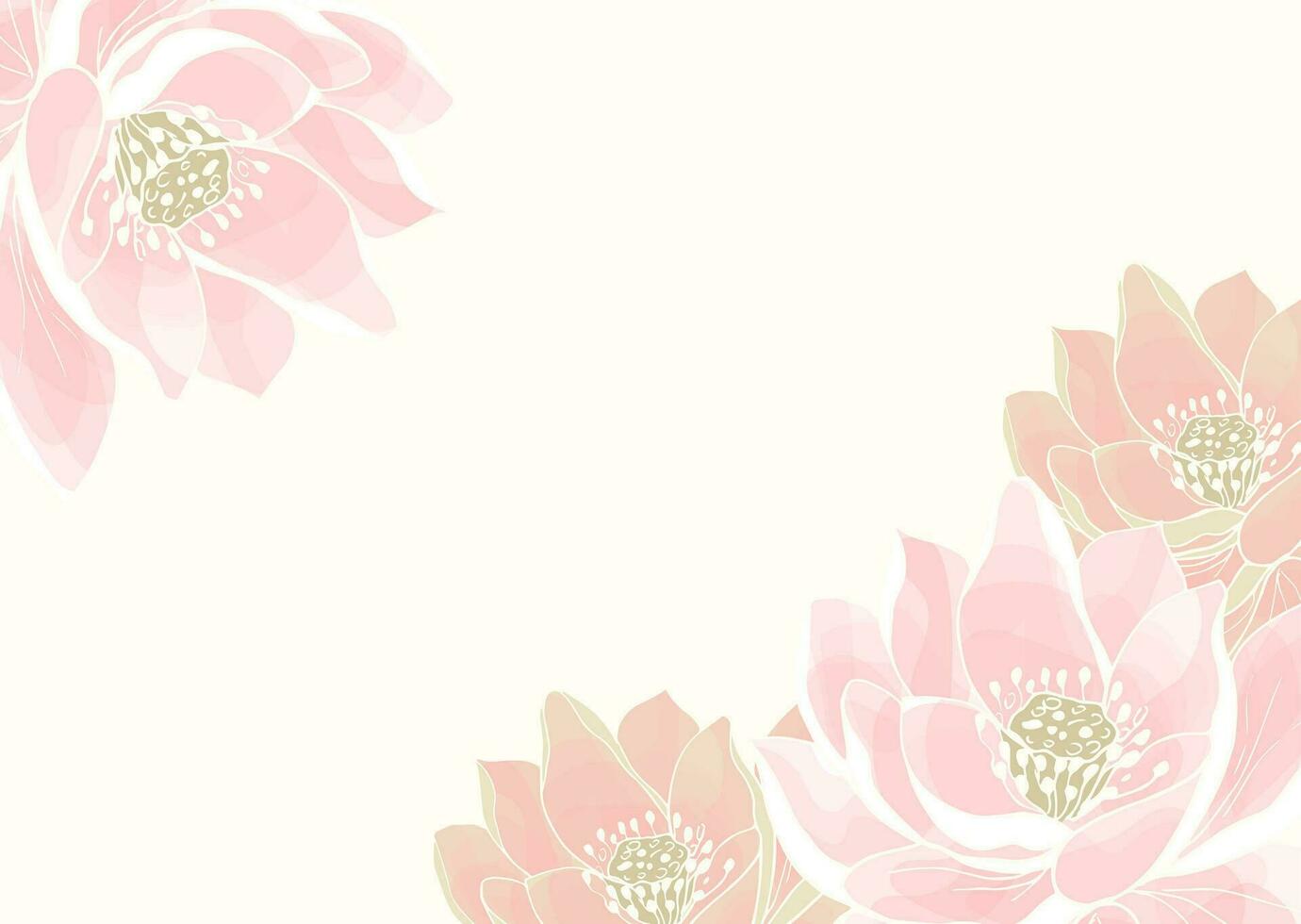 délicat Contexte avec rose lotus pour le conception de salutation cartes, bannières et invitations. vecteur