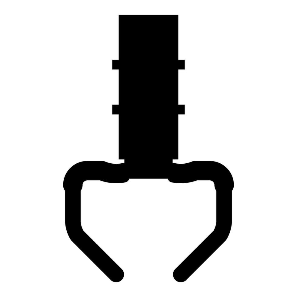 prix jouet manipulateur le fer crochet grue griffe cueilleur icône noir Couleur vecteur illustration image plat style