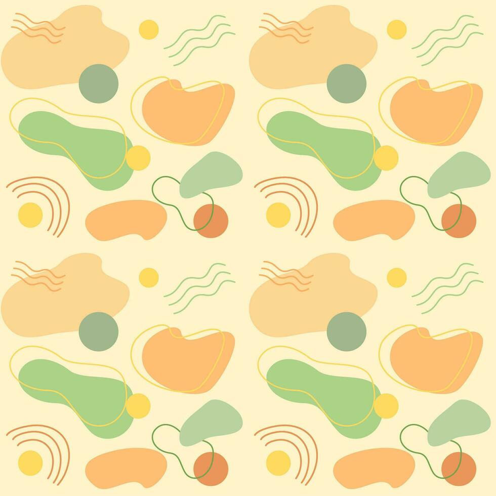 abstrait esthétique gratuit forme Contexte dans beige, jaune, et vert minimal style vecteur