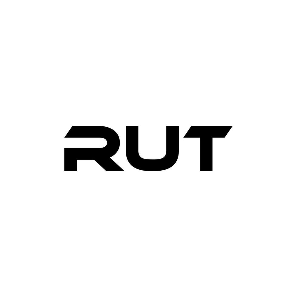 rut lettre logo conception, inspiration pour une unique identité. moderne élégance et Créatif conception. filigrane votre Succès avec le frappant cette logo. vecteur