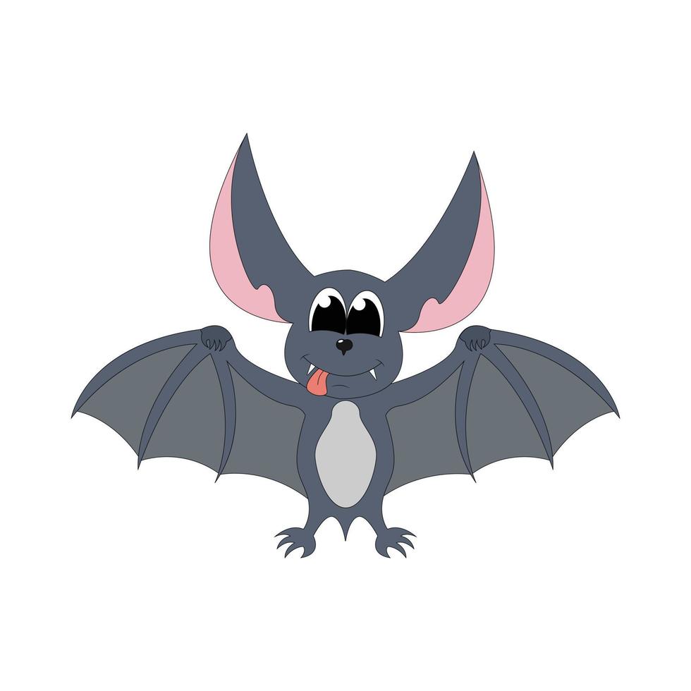 dessin animé animal de chauve-souris mignon vecteur