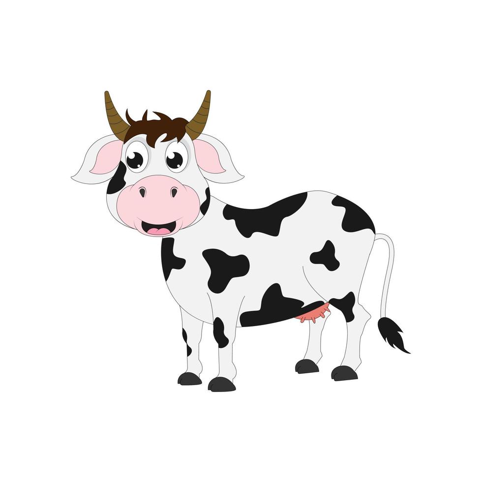 dessin animé animal mignon vache vecteur