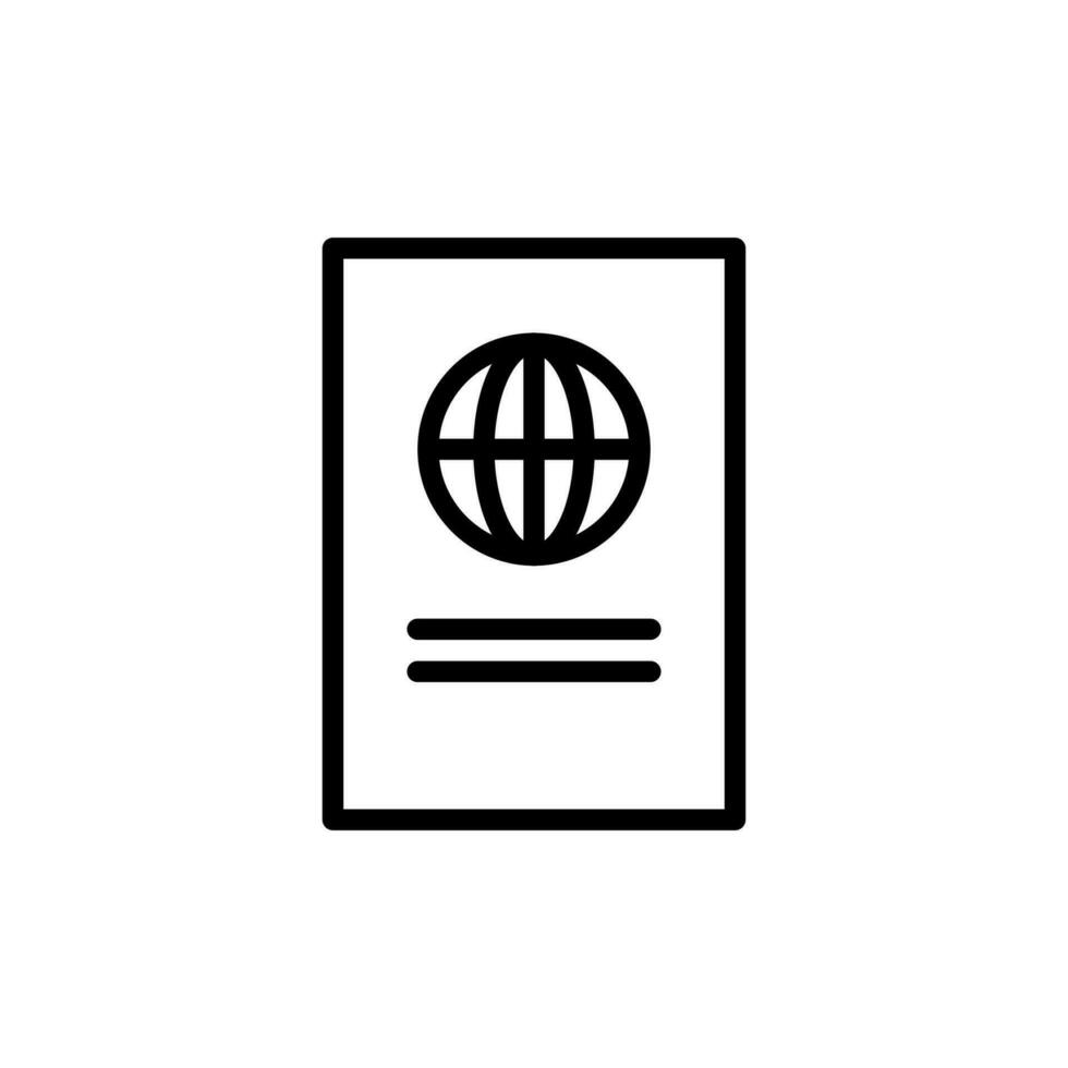 pasport contour icône pixel parfait pour site Internet ou mobile app vecteur