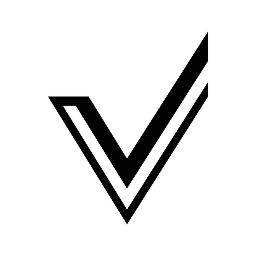 vecteur de logo lettre v