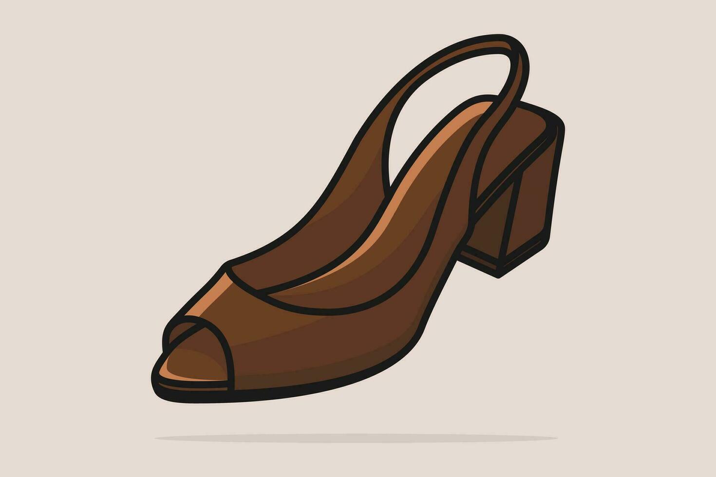 élégant Dames sandale chaussure pour mode vecteur illustration. beauté mode objets icône concept. élégant Dames brillant cuir chaussure sandale vecteur conception.