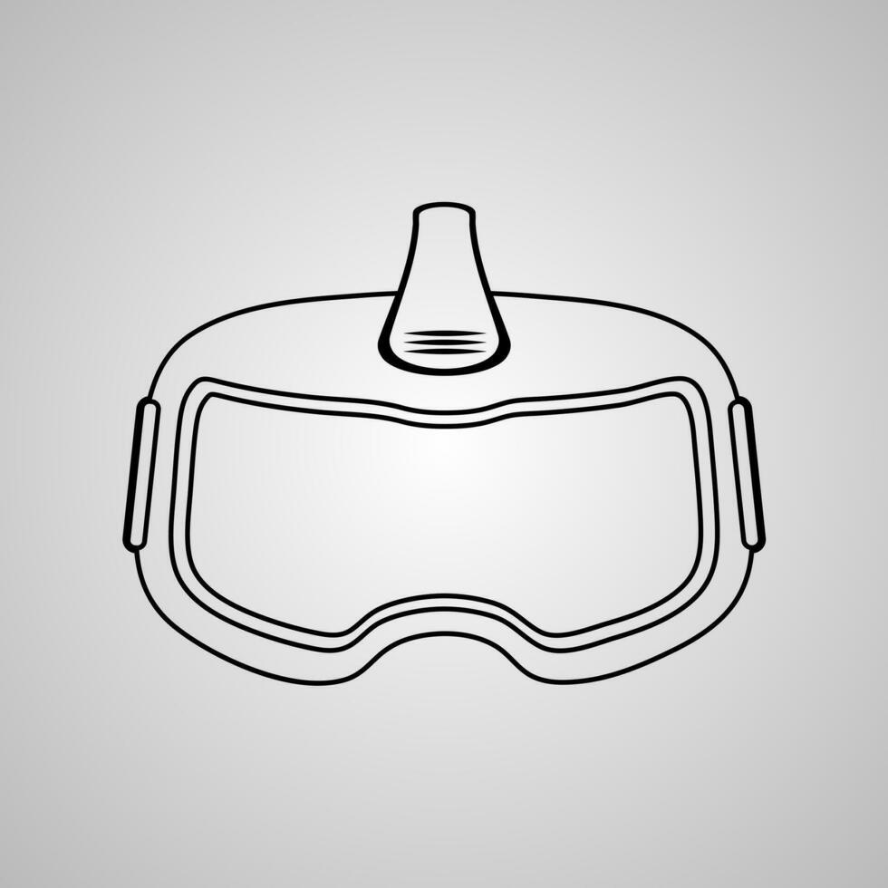 vr casque icône vecteur illustration