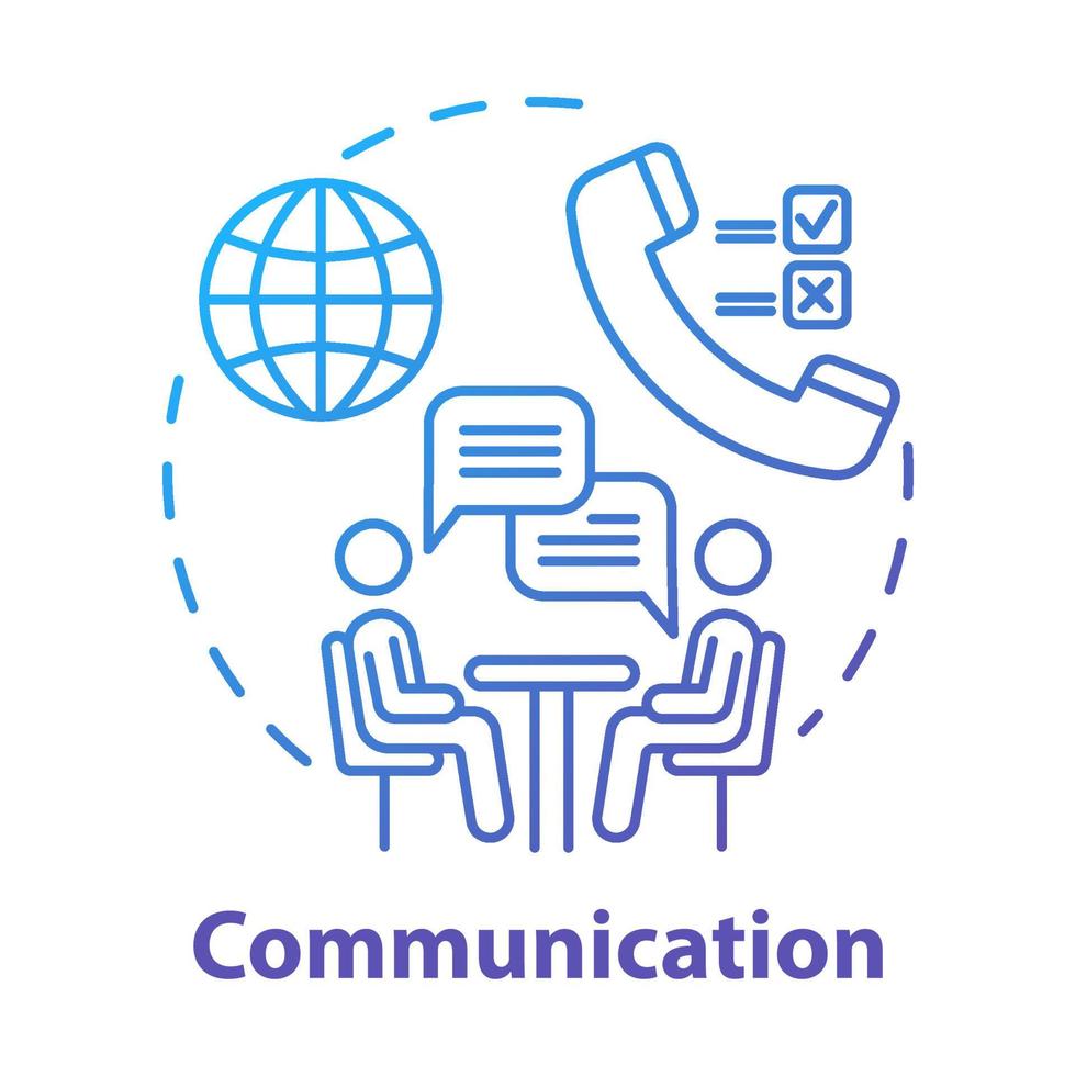 icône de concept de communication vecteur