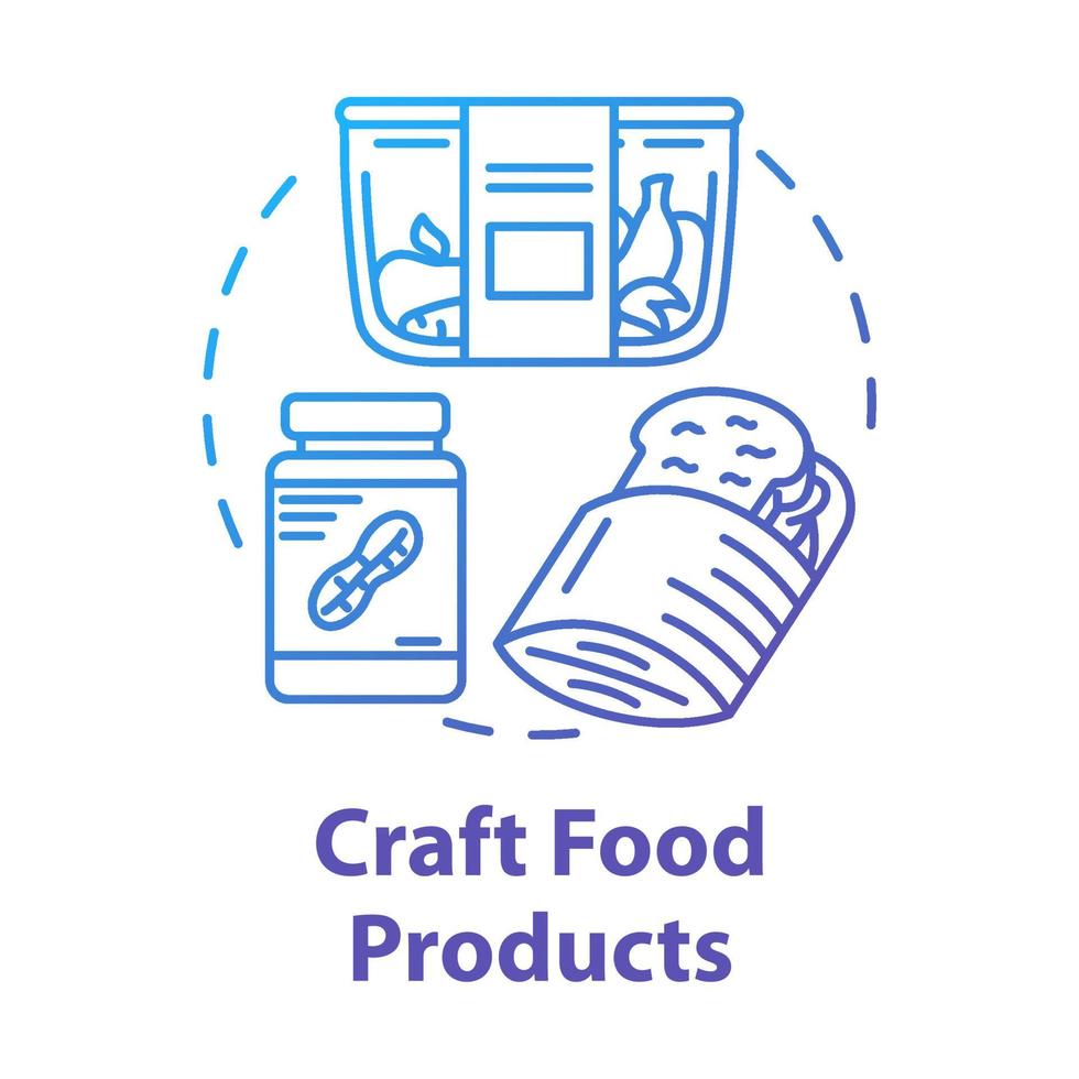 icône de concept de produits alimentaires artisanaux vecteur