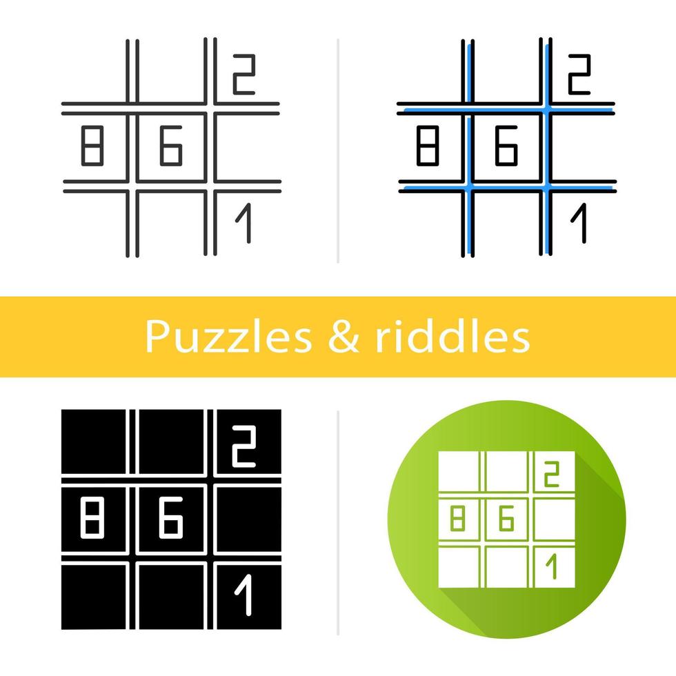 icône de puzzle de sudoku vecteur