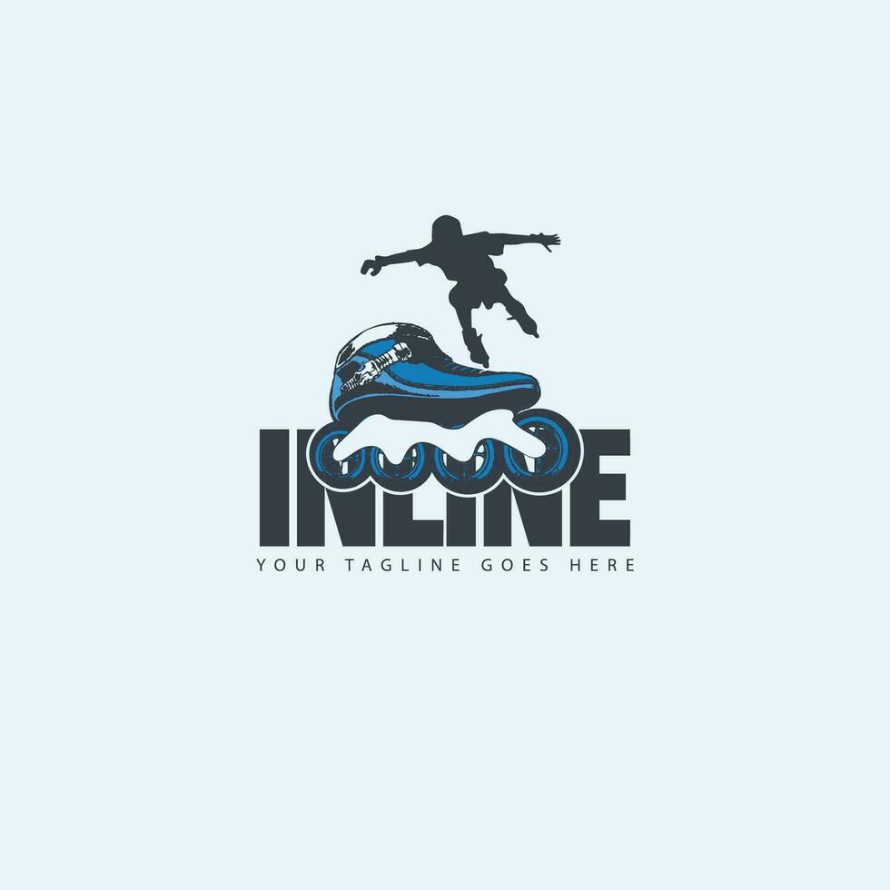 en ligne patinage logo vecteur