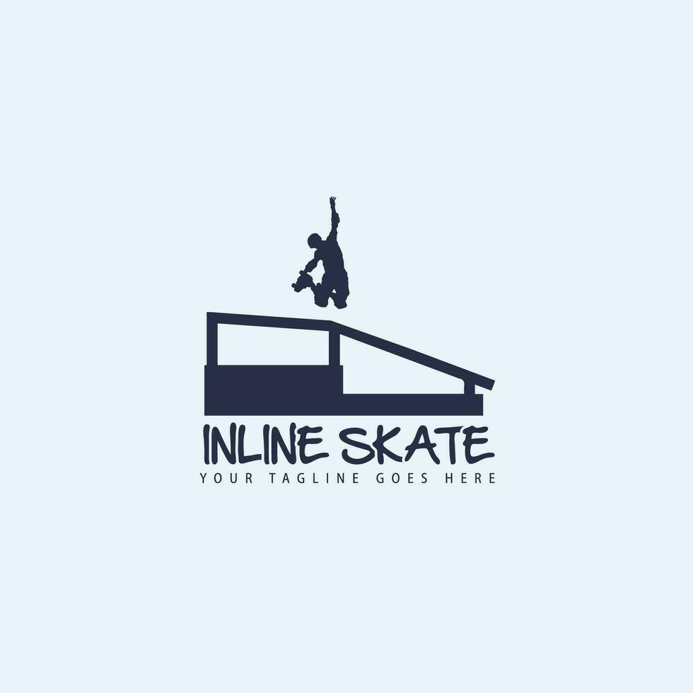 en ligne patinage logo vecteur