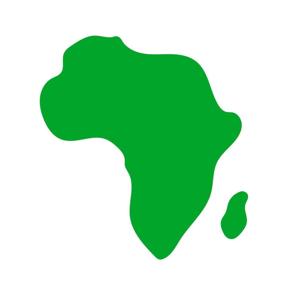 Facile africain continent carte icône. vecteur. vecteur