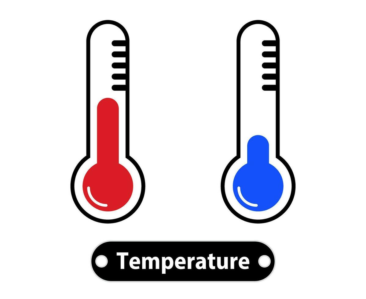 haute et faible Température icône ensemble. chaud et du froid températures. vecteurs. vecteur