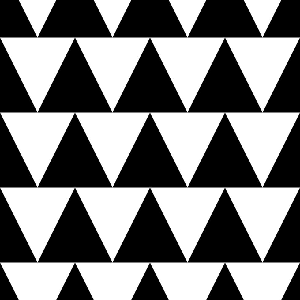 motif noir et blanc sans couture avec des triangles. illustration vectorielle vecteur