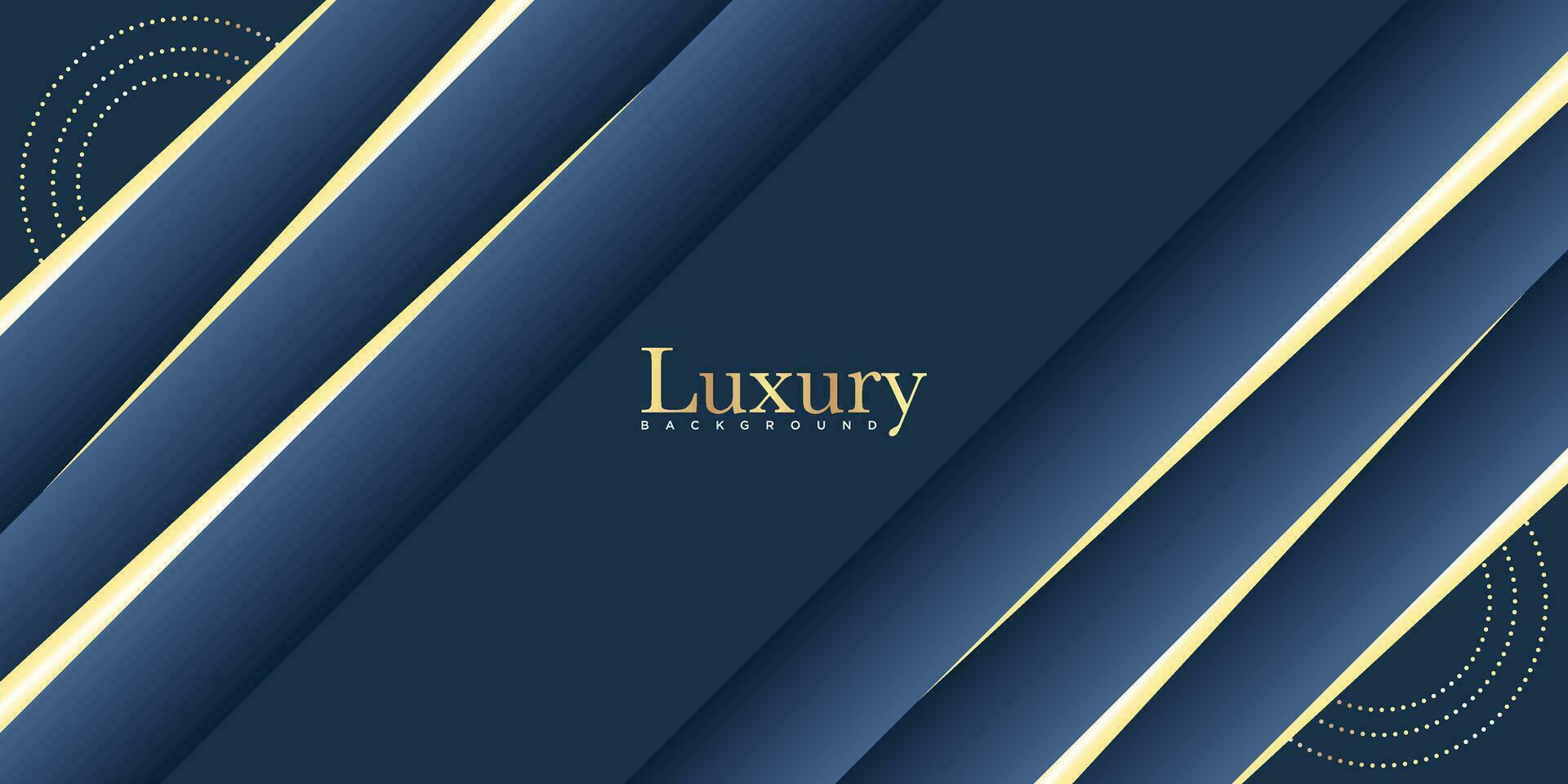 luxe foncé bleu Contexte avec or détails vecteur