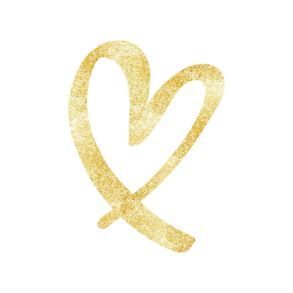 content Valentin journée avec or briller contour cœur vecteur