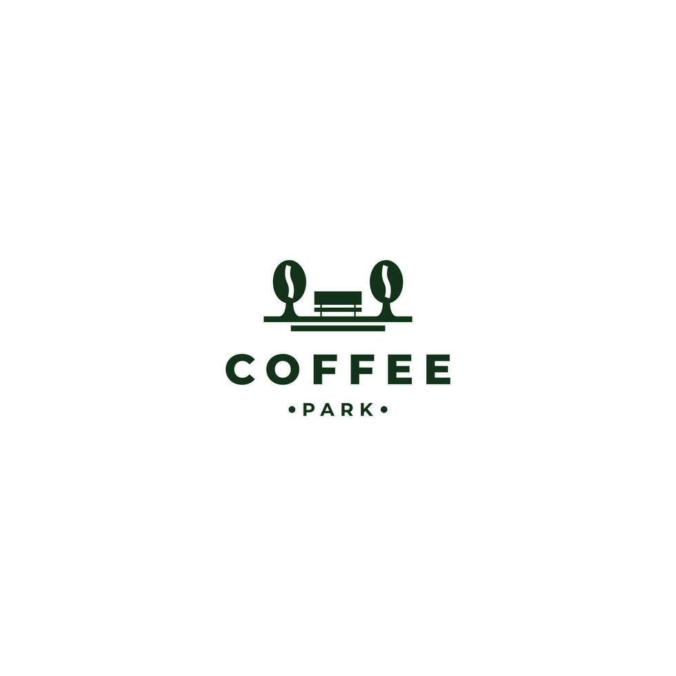 café parc logo conception Facile concept vecteur