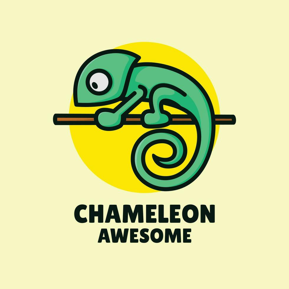 illustration vecteur graphique de caméléon, bien pour logo conception
