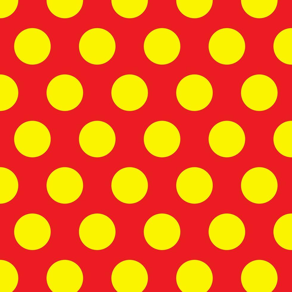 moderne Facile abstrait Jaune Couleur gros cercle polka point Créatif géométrique vecteur modèle sur rouge Couleur Contexte