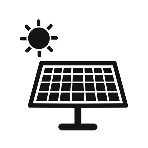 Icône de vecteur d&#39;énergie solaire