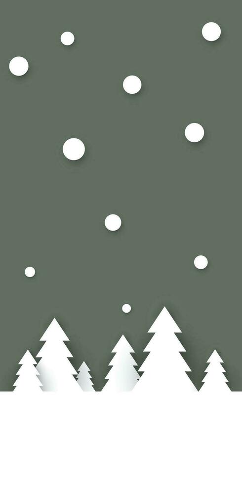 abstrait 3 dimension papier Couper hiver saison concept vecteur illustration. joyeux Noël salutation carte modèle.