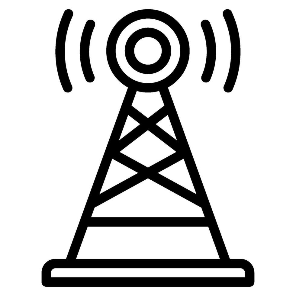 Podcast signal la tour icône illustration vecteur