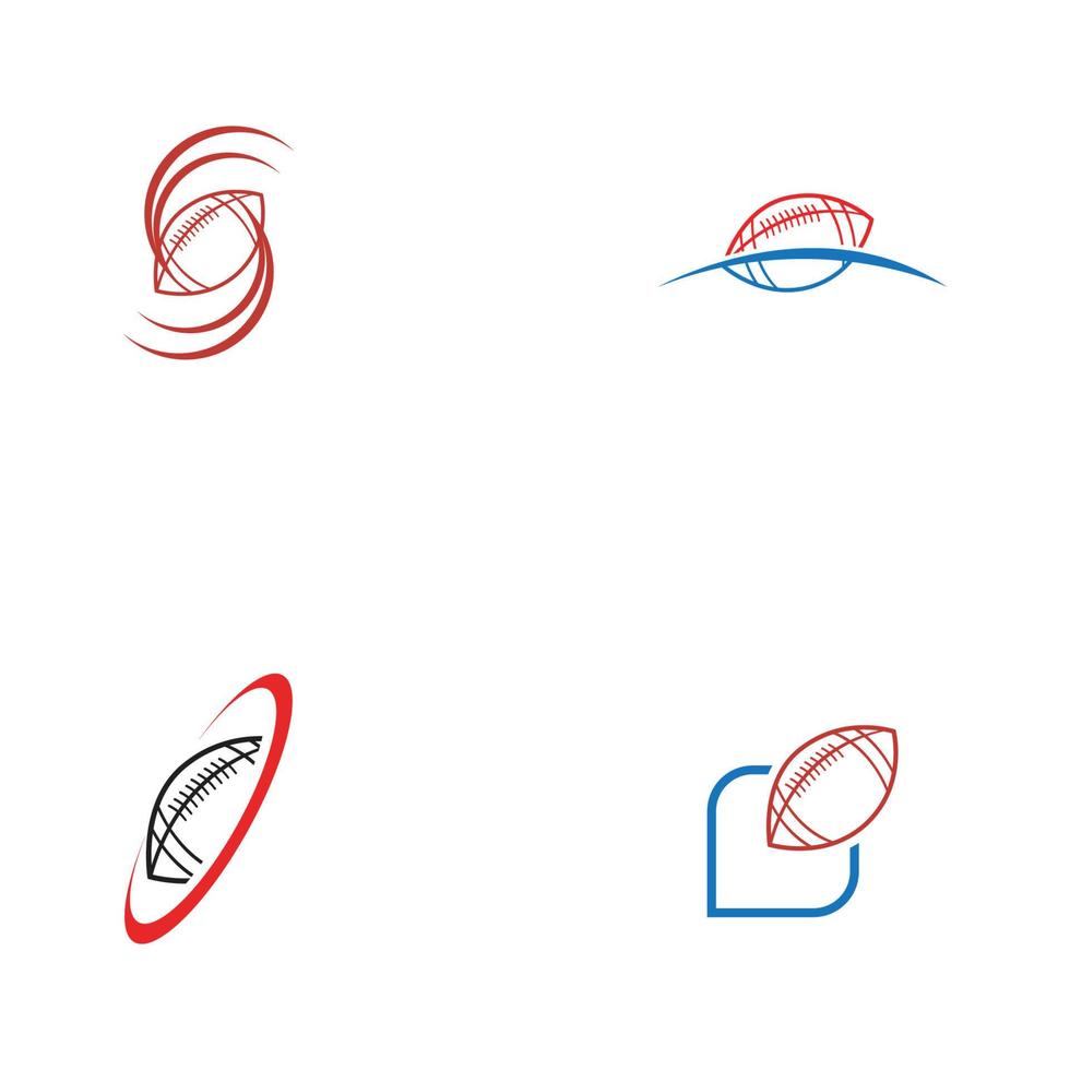 modèle de conception d'illustration vectorielle logo de football américain sport vecteur