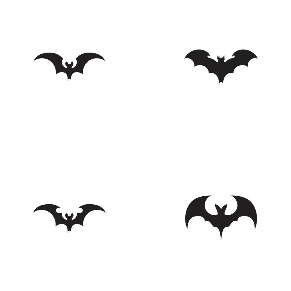 modèle de logo icône vecteur chauve-souris