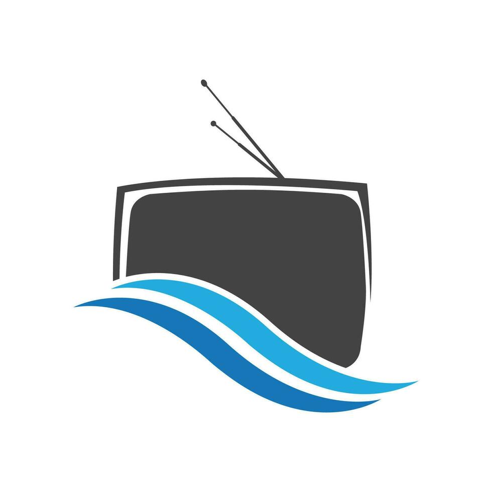 moderne télévision logo icône conception idée pour entreprise, site Internet, canaliser, social médias. vecteur