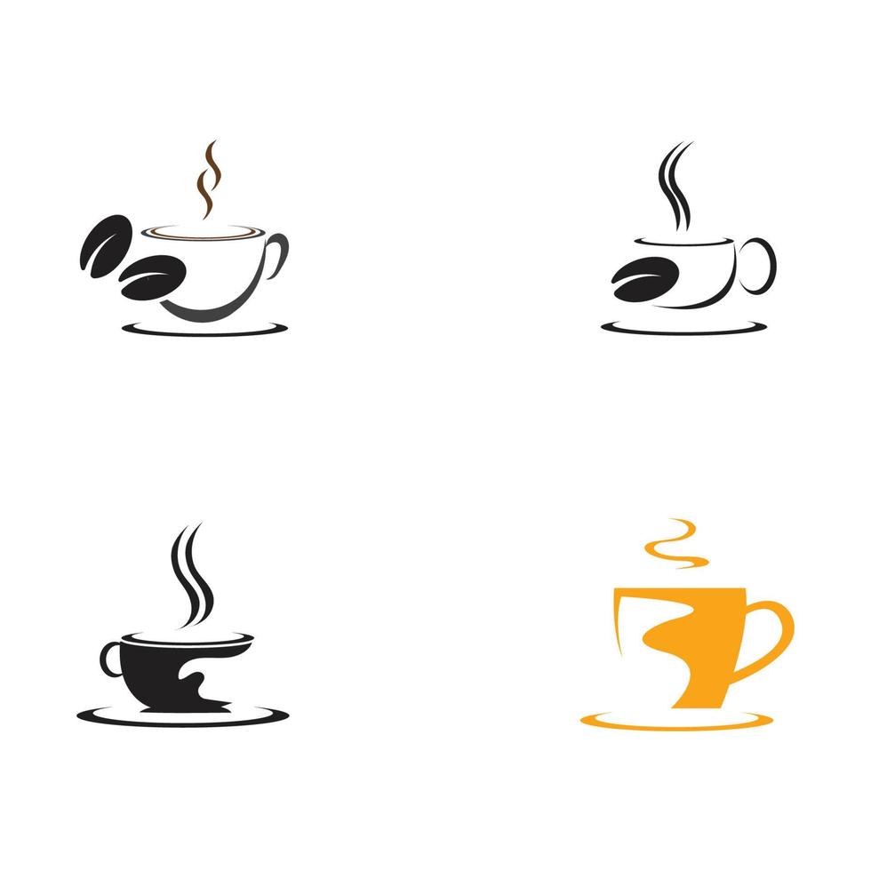 Icône de vecteur de modèle de logo de tasse de café - vecteur