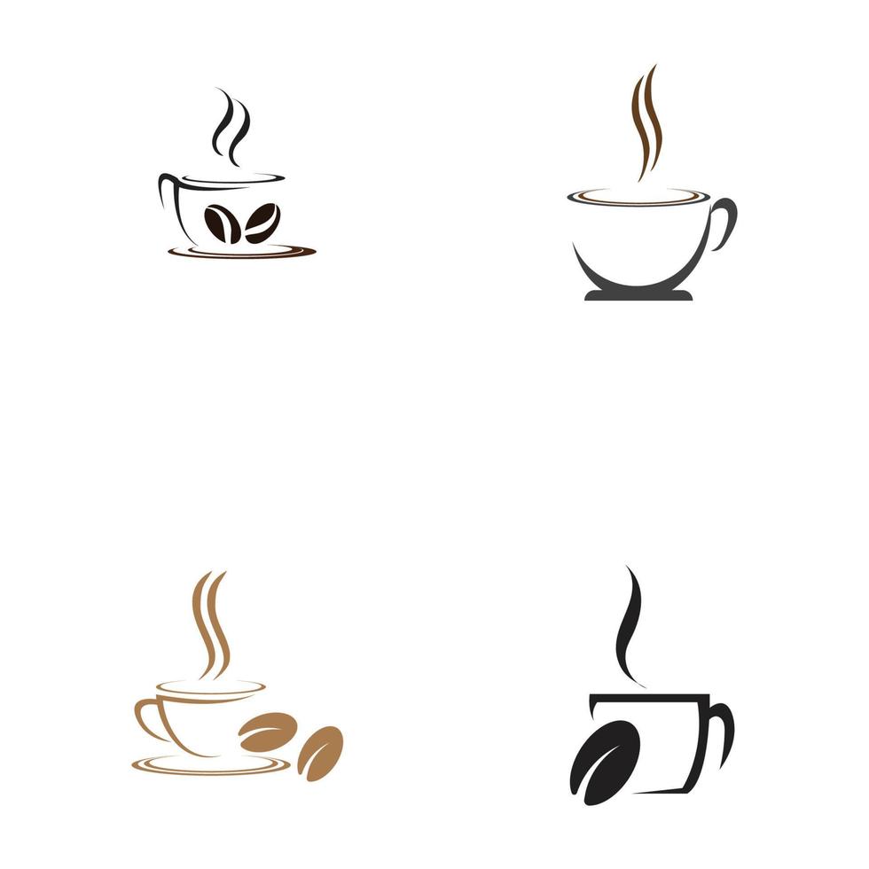 Icône de vecteur de modèle de logo de tasse de café - vecteur