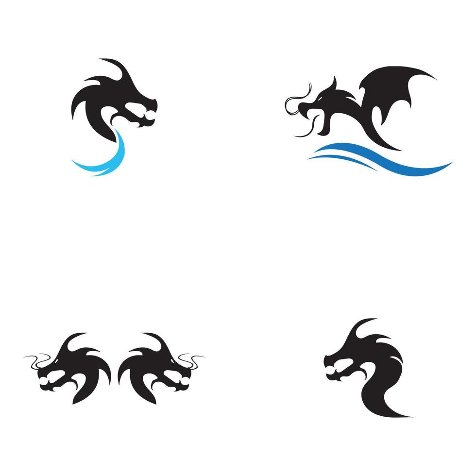 dragon vecteur icône illustration design logo modèle