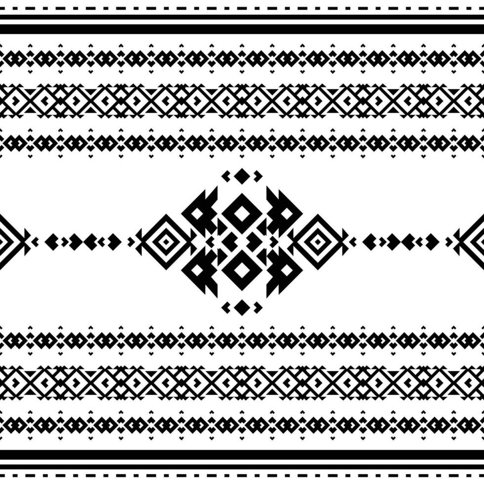 contemporain aztèque sans couture ethnique modèle dans noir et blanc couleur. tribal vecteur illustration avec originaire de américain style. conception pour tapis, rideau, textile, tissu, tapis, broderie, mode, ikat.
