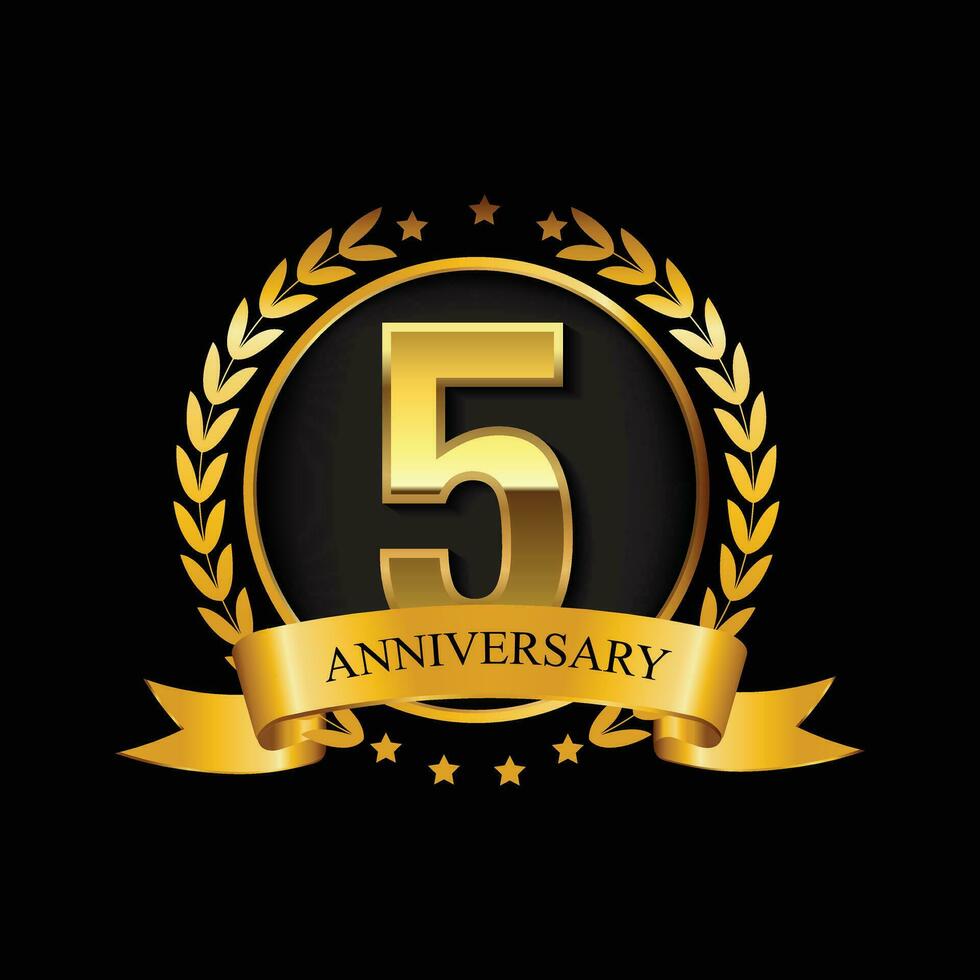 5 anniversaire logo vecteur