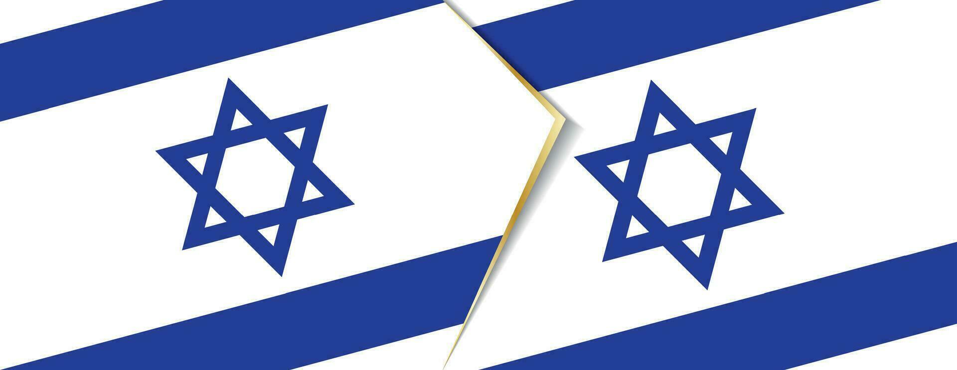 Israël et Bulgarie drapeaux, deux vecteur drapeaux.