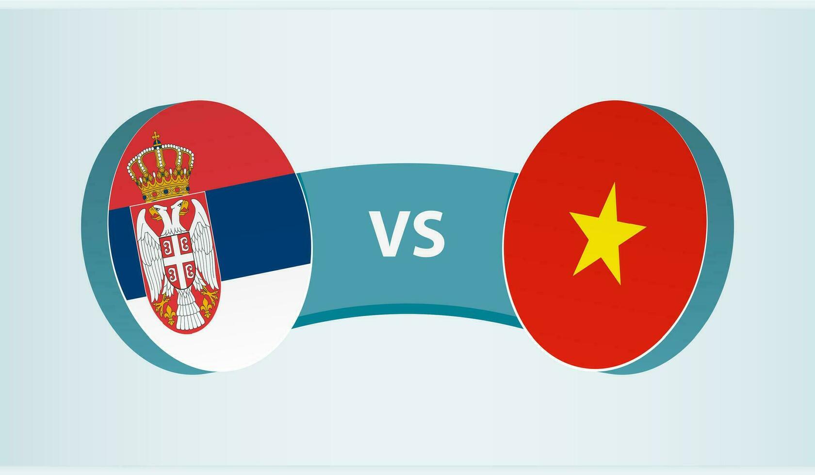Serbie contre vietnam, équipe des sports compétition concept. vecteur