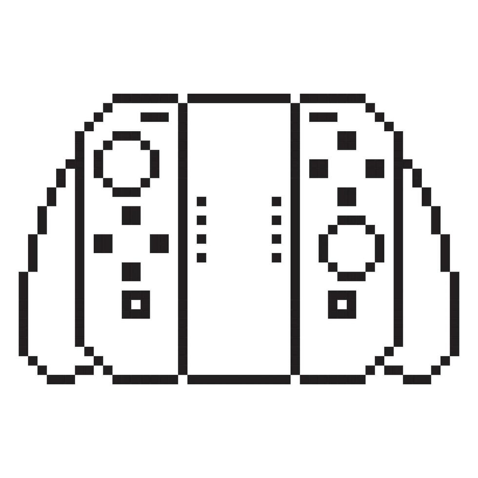 vidéo Jeu manette illustration manette de jeu signe pixel art style vecteur