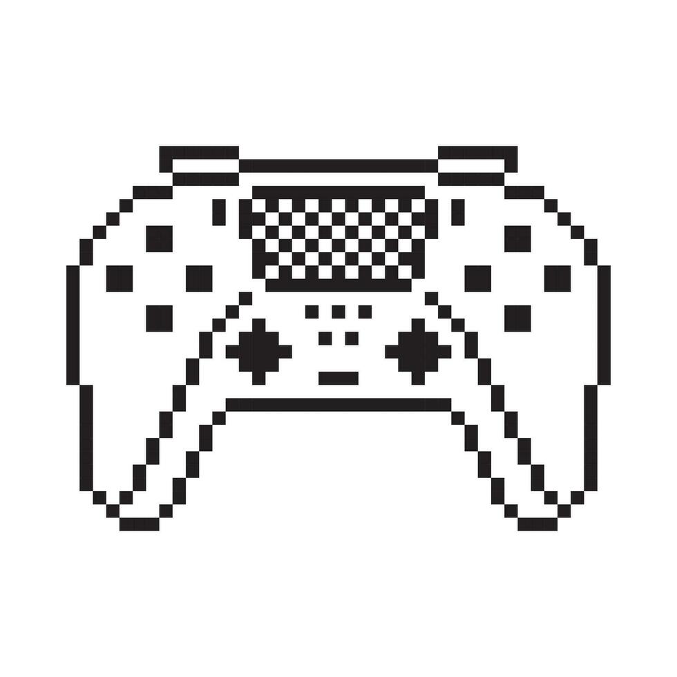 vidéo Jeu manette illustration manette de jeu signe pixel art style vecteur