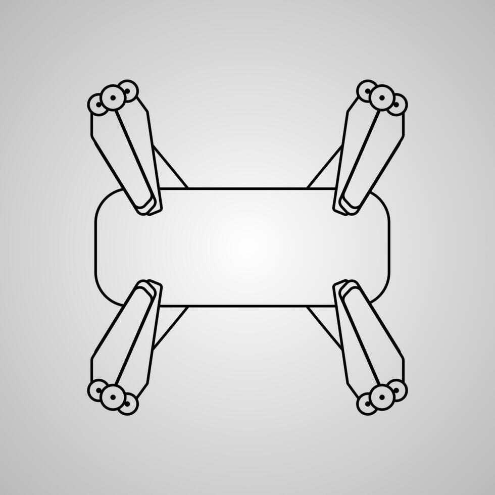 drone quadcopter icône vecteur illustration