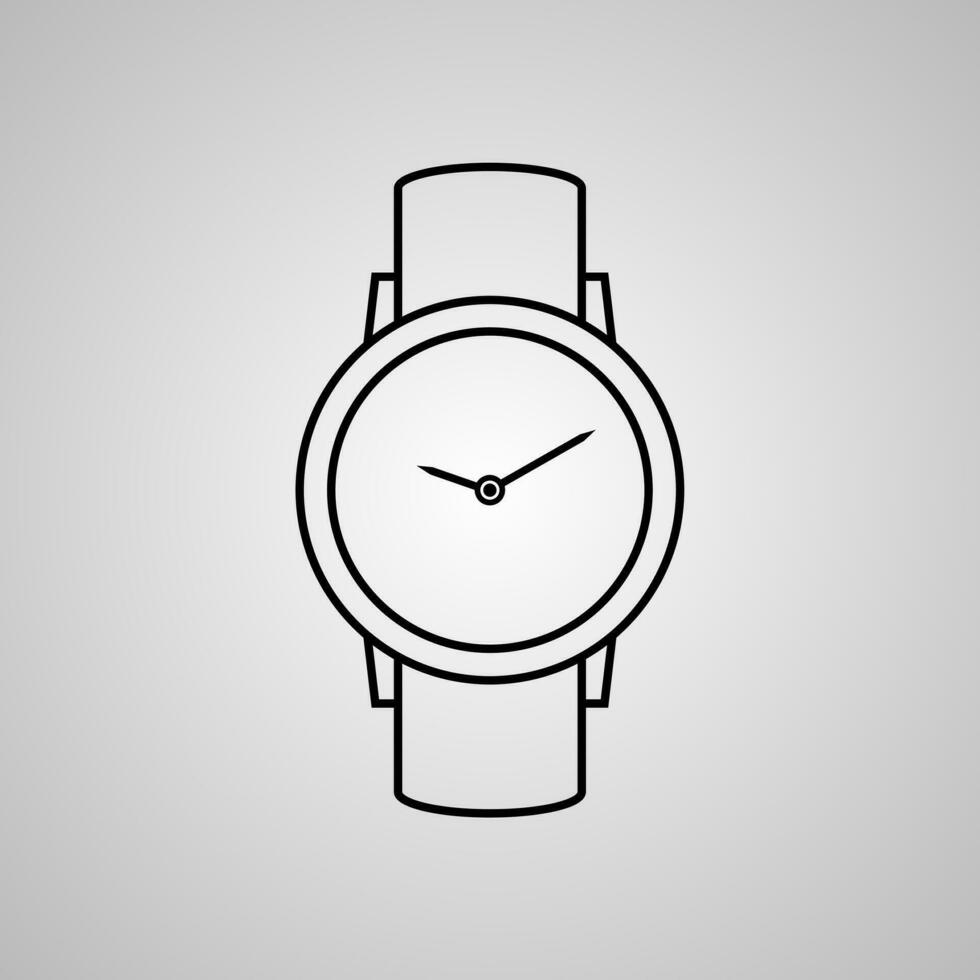 montre-bracelet icône vecteur illustration linéaire symbole