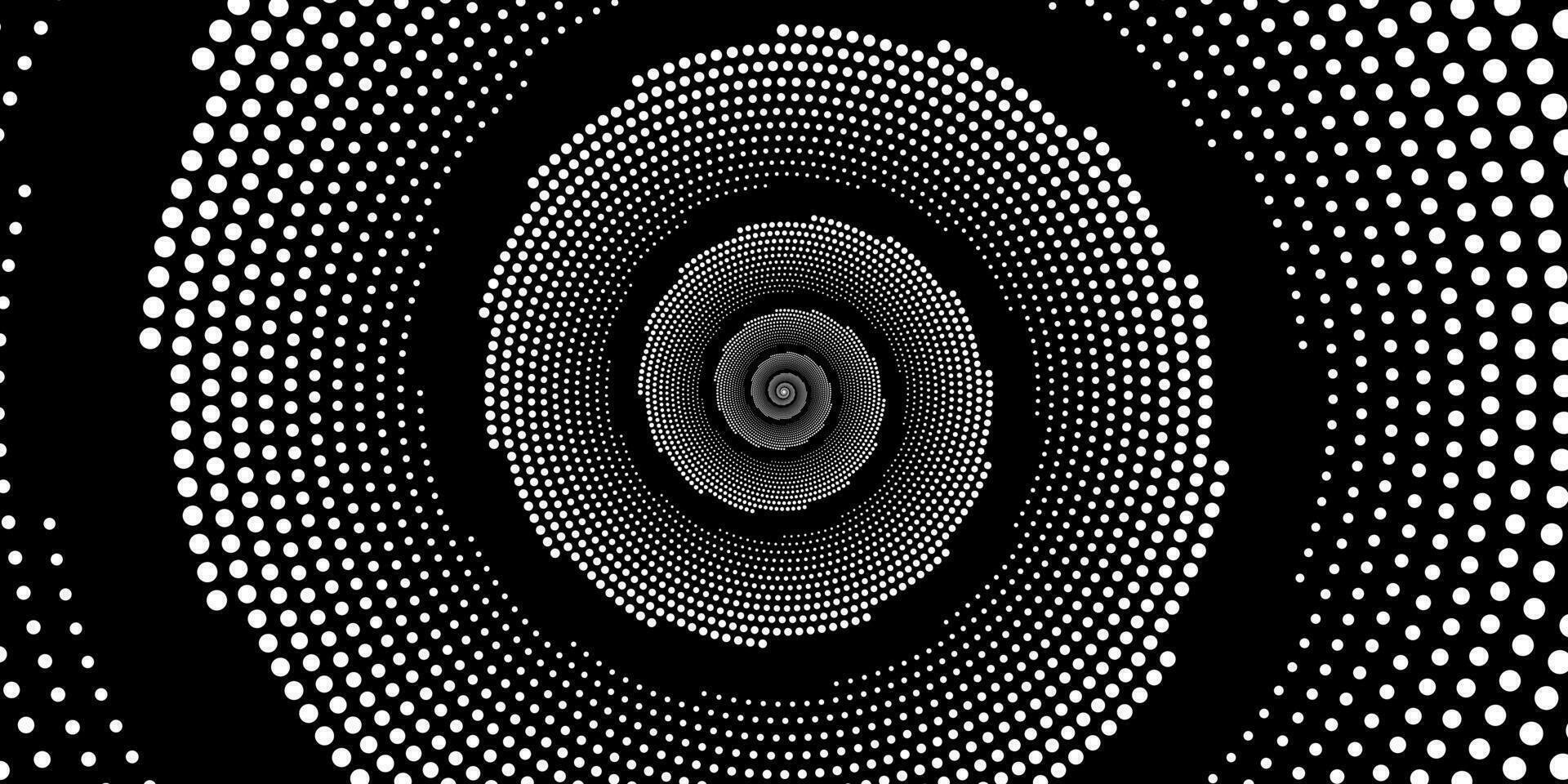 tourbillonnant radial Contexte. noir et blanc demi-teinte à pois Contexte pop art recouvrir texture vecteur