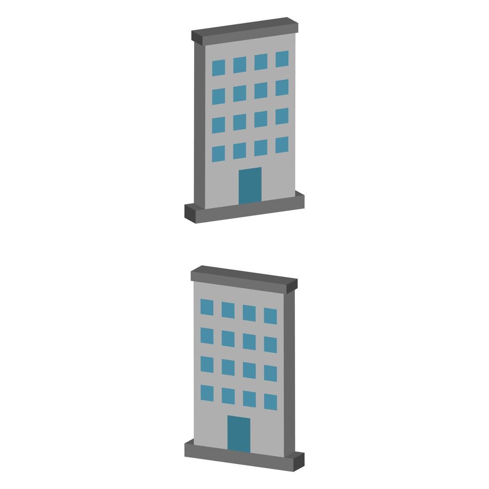 Immeuble de bureaux illustré sur fond blanc vecteur