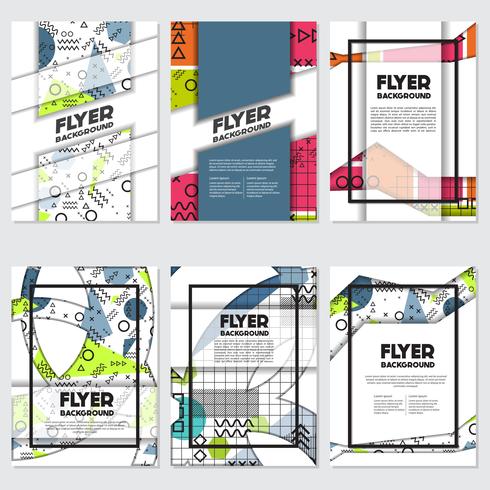 Modèle de conception de style d&#39;arrière-plan Memphis vecteur