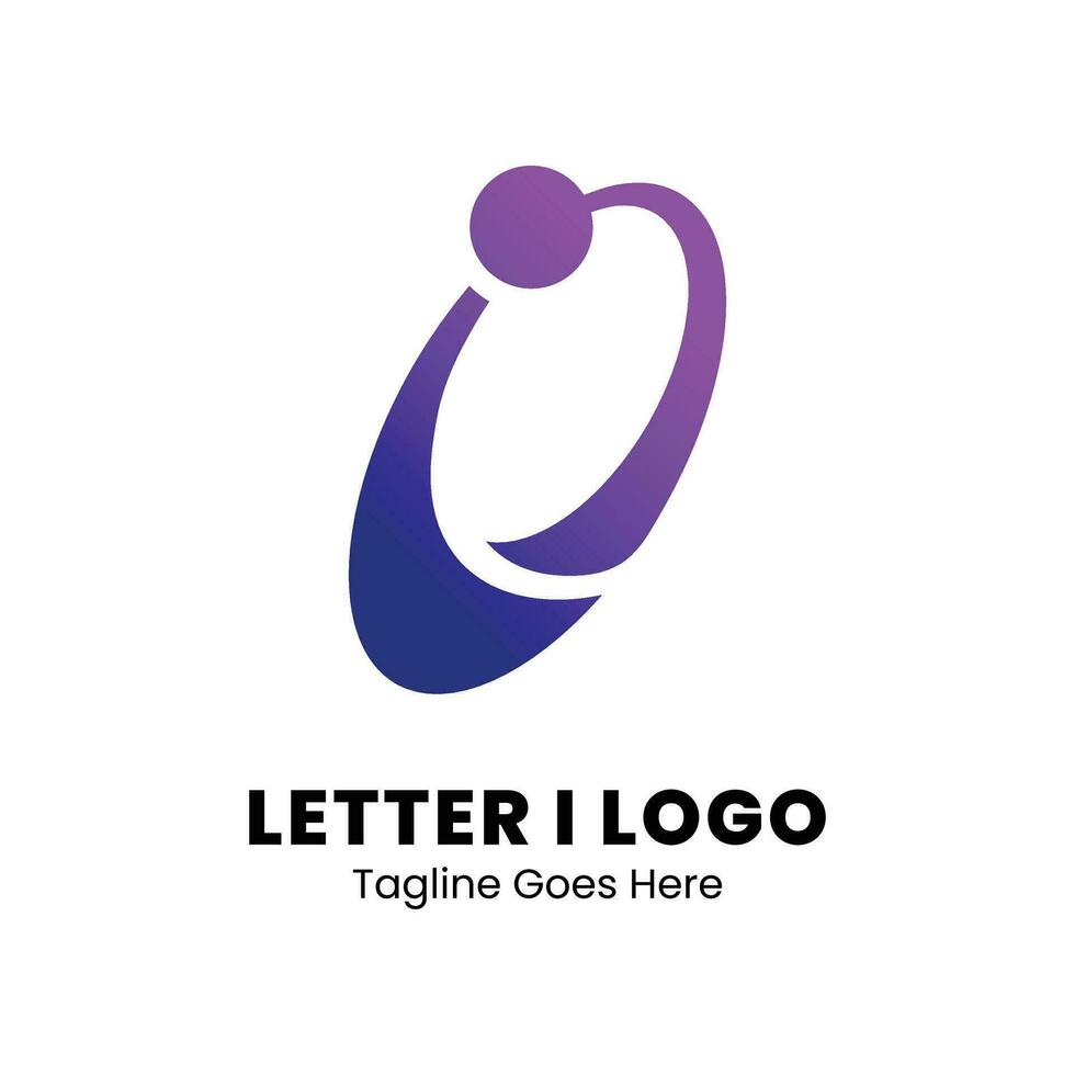 je lettre logo conception art et illustration violet pente vecteur