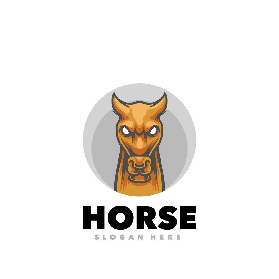 logo de mascotte de cheval vecteur